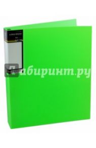 Папка на 4 кольцах, пластиковая NEON 4-RING BINDER, зеленая (4AB4_02034)
