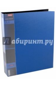 Папка на 4 кольцах, пластиковая WOOD 4-RING BINDER, голубая (4AB4_02225)