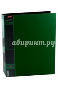 Папка на 4 кольцах, пластиковая WOOD 4-RING BINDER, зеленая (4AB4_02207)