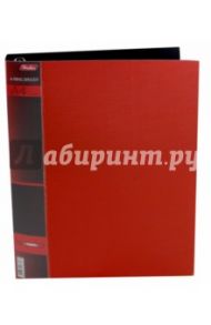 Папка на 4 кольцах, пластиковая WOOD 4-RING BINDER, красная (4AB4_02215)