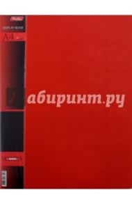 Папка с вкладышами, пластиковая, 20 вкладышей WOOD DISPLAY BOOK, красная (20AV4_02215)