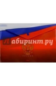 Папка-конверт на кнопке, А4 "Триколор" (AKk4_10462)