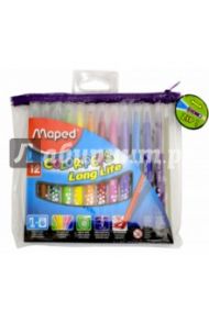 Фломастеры COLOR'PEPS Long Life, 12 цветов, смываемые (845017)