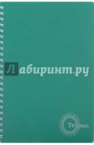 Тетрадь на спирали, 80 листов. А5. Обложка: зеленый пластик (С0790-26)