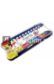 Гуашь Giotto Extra Fine. 12 цветов + кисть и палитра (304100)