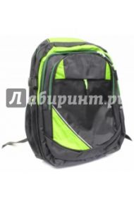 Рюкзак молодежный "Черный+зеленый" (44390)