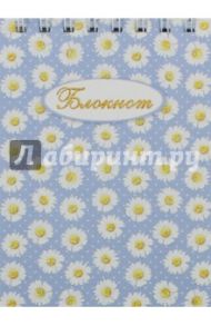 Блокнот для детей, 40 листов, А7, гребень "РОМАШКИ НА ГЛУБОМ" (44684)