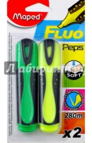 Текстовыделители, 2 цвета FLUO PEP'S SOFT (742663)