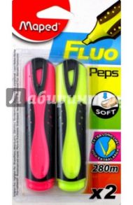 Текстовыделители, 2 цвета FLUO PEP'S SOFT (742666)