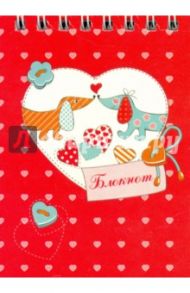 Блокнот "Собачки в сердечке", А7 (45443)