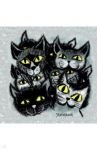 Скетчбук "Черные коты" (80 листов, 195х195 мм, спираль) (ТС5804484)