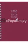 Тетрадь "Cats" (пластиковая обложка, 96 листов, спираль) (N547/violet)