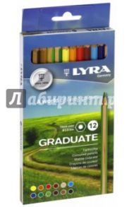 Карандаши 12 цветов, гексагональные "Graduate" (L2871121)