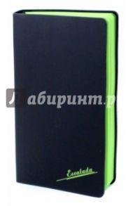 Ежедневник недатированный "Черный, салатовый блок" (96 листов, А5) (45465)