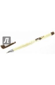 Ручка шариковая HappyWrite. Щенок с букетом, 0.5мм, синяя (20-0157)