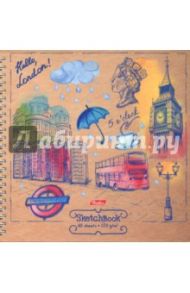 Тетрадь-скетчбук SketchBook 60 листов, А4, нелинованная "Hello, England!" (60Тт4Aгр_17232)