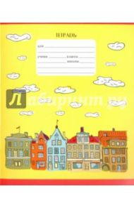 Тетрадь 12 листов, клетка, Чудесные домики, 5 видов (ТКЛ125586)