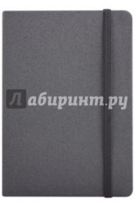 Записная книга на резинке, 96 листов, 145*205 "СЕРЫЙ МЕТАЛЛИК" (45738)