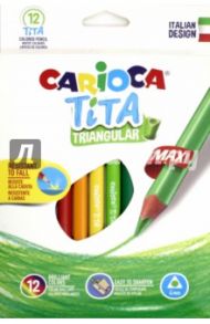 Набор пластиковых карандашей "Tita Maxi" (12 цвета, трехгранные) (42791)
