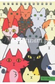 Скетчбук "Собрание котов" (80 листов, А5+, спираль) (ТС5804604)