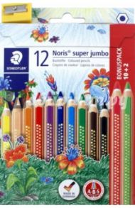 Карандаши цветные "Noris Club Super Jumbo" (12 цветов, точилка) (129NC12P1)