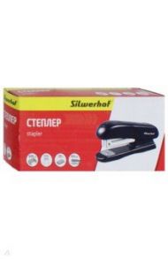 Степлер "Silwerhof" 24/6, 20 листов, черный (401070-01)