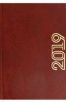 Ежедневник датированный на 2019 год. А5, БОРДО, бумвинил (47773)
