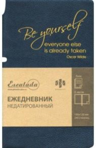 Ежедневник недатированный "Наппа" (120 листов, 190х120 мм, синий) (47662)
