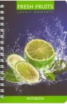 Записная книжка-перевертыш "Фруктово-ягодный микс" (80 листов, А6, гребень) (С1226-28)