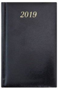 Ежедневник датированный на 2019 год, А6  "Iguana" черный (129000)