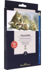 Карандаши акварельные "Aquarelle", (36 цветов, трехгранные) (30-0049)