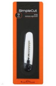 Нож канцелярский "SimpleCut" (9 мм, мини) (2-267/01)