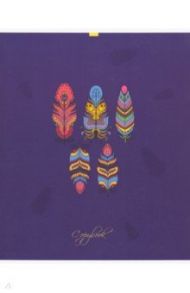 Тетрадь "Перья на фиолетовом" (48 листов, А5, клетка) (С0221-140)