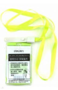 Бейдж для пропуска вертикальный + шнурок (зеленый, 60х98 мм) (8306GREEN)