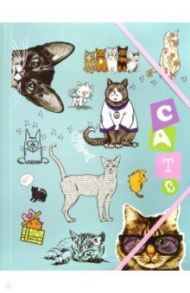 Папка для тетрадей "Кото-фон" (А4, на резинке) (48157)