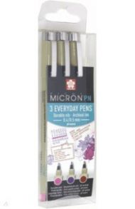 Набор капиллярных ручек "Pigma Micron" 3 штуки, розовые (POXSDKPN3B)