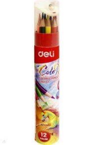 Карандаши "ColoRun" (12 цветов, трехгранные, с точилкой) (EC00307)