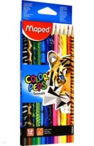 Карандаши цветные "Color'Peps Animals" (12 цветов) (832212)