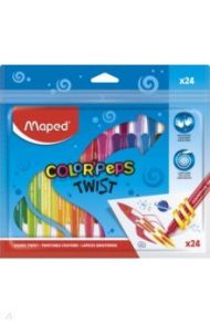 Мелки восковые 24 цвета "Color'Peps Twist" (860624)