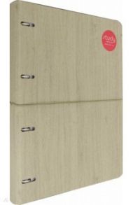 Тетрадь 120 листов, А4, кольцевой механизм "Wood" серый (N1700)