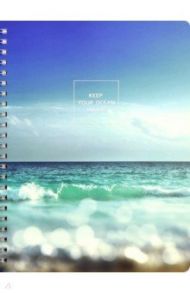 Тетрадь общая "Nature. Волны" (80 листов, А5, клетка, спираль) (N1530)