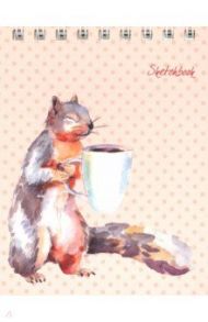 Скетчбук "Белка и кофе" (80 листов, А6) (ТС6804662)
