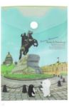 Папка-конверт на кнопке А6 "Санкт-Петербург" (A1856SP)
