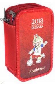 Пенал школьный "Чемпионат Мира" красный, 3 отдела (NPn_35217)