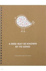 Тетрадь 96 листов, спираль, Bird, птичка (N1200)