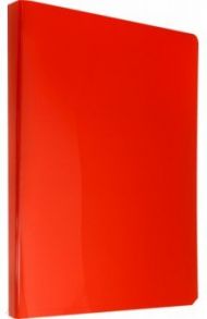 Папка с прозрачными вкладышами "DeLuxe" (10 вкладышей, красный) (DLV10RED)