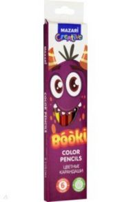 Карандаши цветные "BOOKI" (6 цветов, пластик) (M-6168-6)