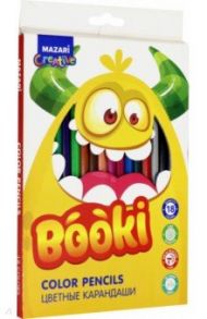 Карандаши цветные "BOOKI" (18 цветов, пластик) (M-6168-18)