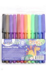 Фломастеры 12 цветов "DINO" (M-5073-12)