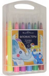 Фломастеры утолщенные 12 цветов "JUMBO JUNIOR" (32-0033)
